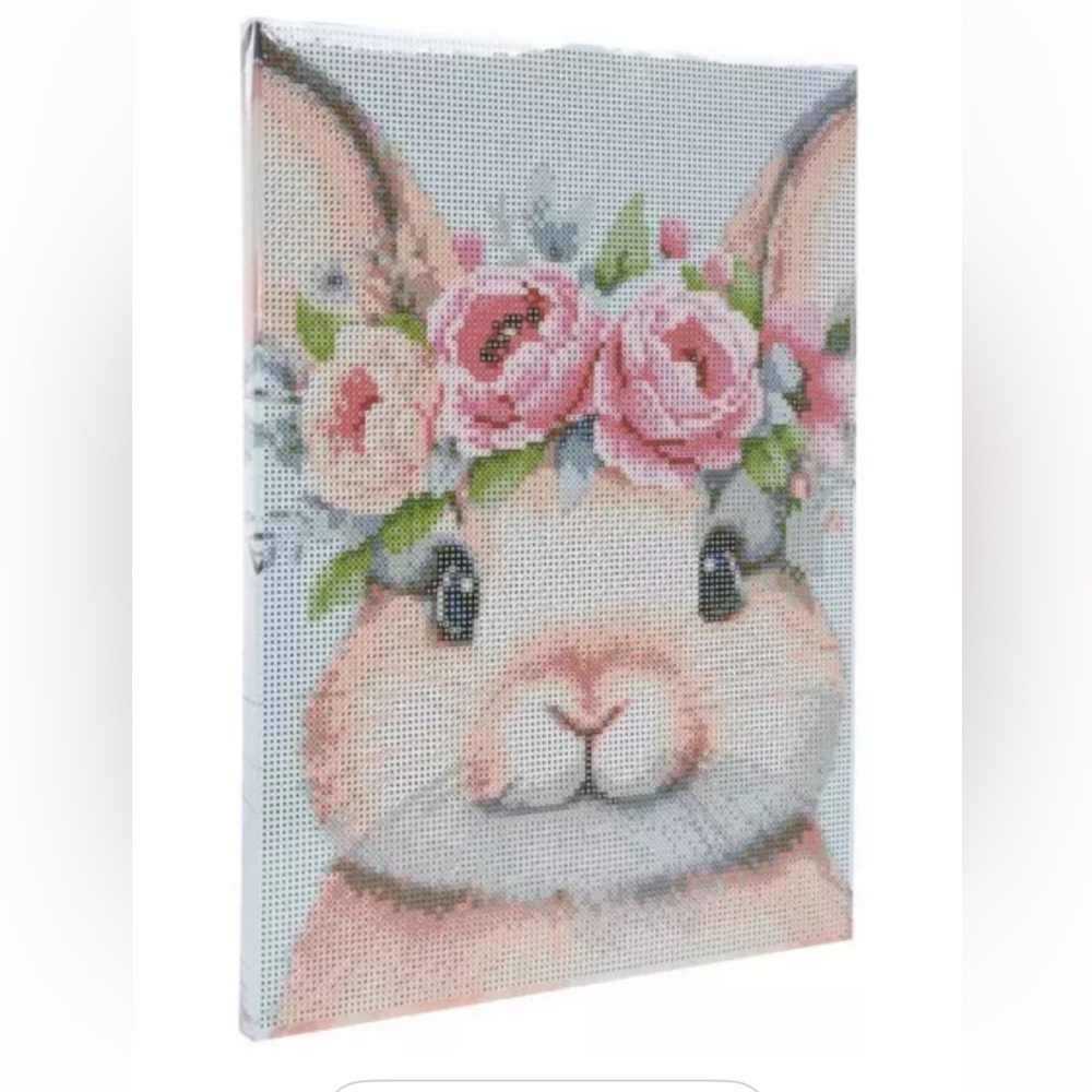 Viral TikTok Easter Floral Bunny Canvas Diamonds Art